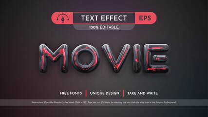 Glass Blood - Editable Text Effect, Font Style