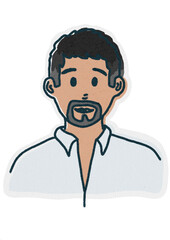 Illustration logo personnes stickers visage