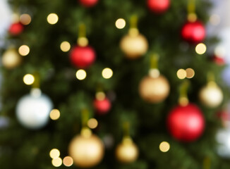 Fototapeta na wymiar christmas tree with lights
