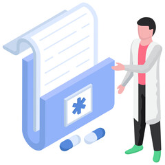 Premium download illustration of medical folder