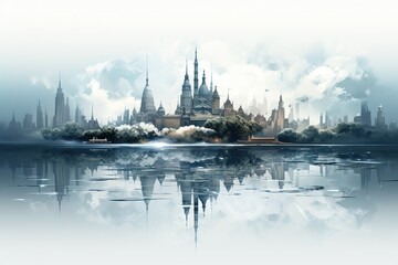 Fototapeta premium panorama of the town