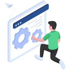 Perfect design illustration of web setting