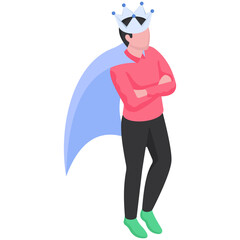 A unique design illustration of king person © Vectorslab