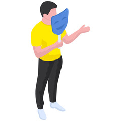 Conceptual flat design illustration of personality disorder