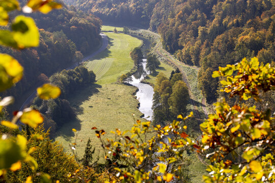 river valley in Muggendorf in Franconian Switzerland