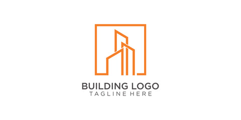 Creative home construction logo design with modern style| building logo| premium vector
