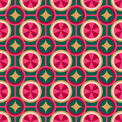 Abstract geometric elements seamless pattern design for Christmas and new year background.