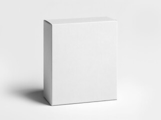 White Cardboard box template isolated on white background. AI generative - obrazy, fototapety, plakaty