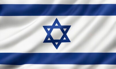 Flag of Israel background. Full frame. AI generative