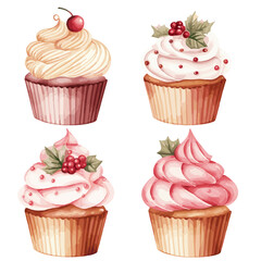 vanilla and strawberry cupcakes