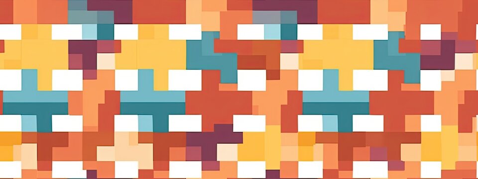 Seamless black white abstract crossword puzzle pattern. Geometric tileable monochrome game background texture. Play, fun, challenge, leisure, hobby concept backdrop