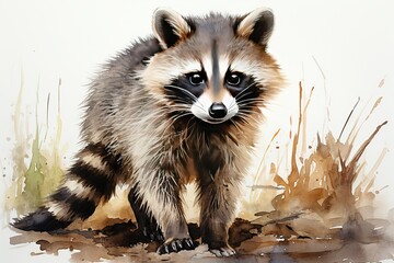 racoon in the woods