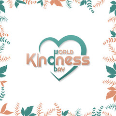 world kindness day, november 13, with simple typography, greeting card post