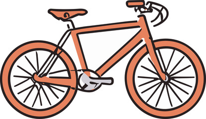 横から見た自転車のイラスト