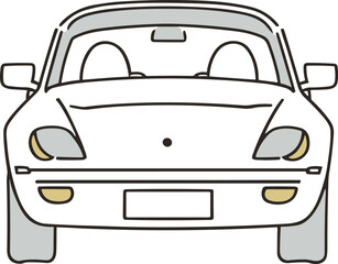 正面から見た車のイラスト