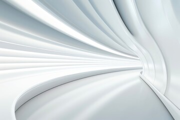 Abstract white architecture background, white geometric wallpaper