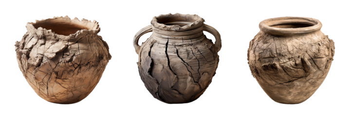 Jordanian Dead Sea Mud Pot, transparent background, isolated image, generative AI
