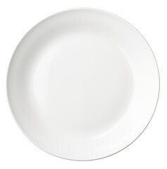 White Round Empty Plate. Top View. Ai Generative