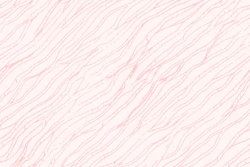Fotobehang Dynamic hand drawn root texture, diagonal vector seamless pattern, organic pastel pink and white background. © Anna Kutukova