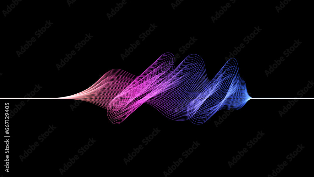 Wall mural lines wavy background calming rhythms colorful design illustration