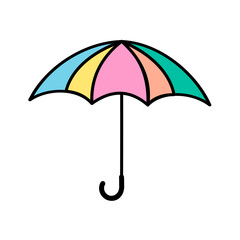 Umbrella Colorful Vektor 