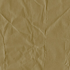 Recycled crumpled yellow paper texture background. Royalty high-quality free stock photo image of Wrinkled and creased abstract backdrop, wallpaper with copy space, top view