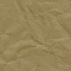 Naklejka premium Recycled crumpled yellow paper texture background. Royalty high-quality free stock photo image of Wrinkled and creased abstract backdrop, wallpaper with copy space, top view