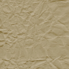 Recycled crumpled yellow paper texture background. Royalty high-quality free stock photo image of Wrinkled and creased abstract backdrop, wallpaper with copy space, top view