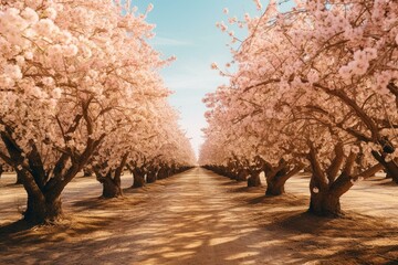 California almond farm. Generative AI