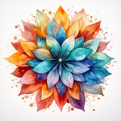 Mandala floral design, abstract background with flowers