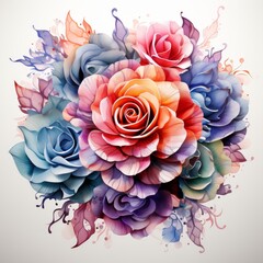 Creative new rose floral flower background design, rose wallpaper 