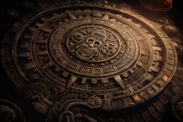 Fototapeta na wymiar The Mayan Calendar - Generative AI