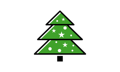 christmas tree minimalist logo design