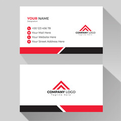 Vector modern black and white business card template