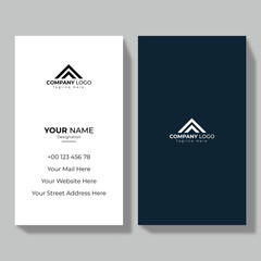 Vector flat architect service vertical business card template