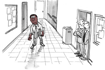 Black professor is worn out