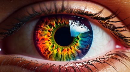 Eye illustration background, pupil and iris design