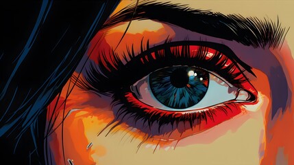 Eye illustration background, pupil and iris design