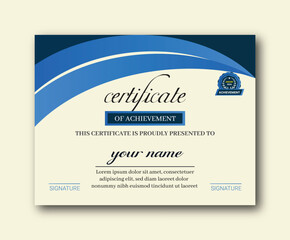 new modern creative and Achievement elegant Certificate design 