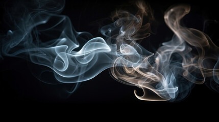 Fototapeta premium Smoke on dark background.