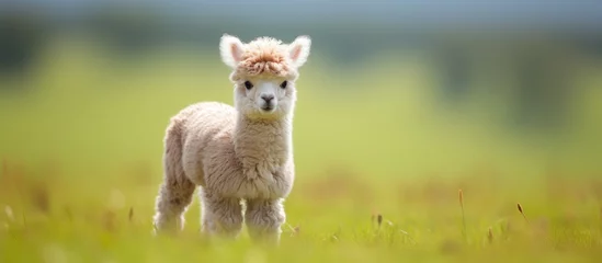 Foto auf Alu-Dibond Cute baby alpaca From South America © 2rogan