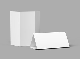 Blank A4 Trifold booklet template for presenting your design. 3d rendering