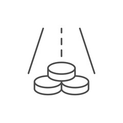 Toll payment line outline icon