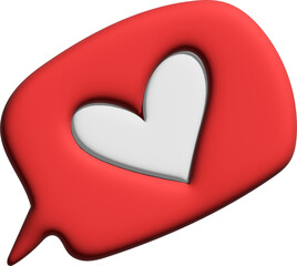 Speech bubble with hearts pink  3d  valentines day decoration design

