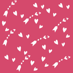 Background with hearts pink valentines day decoration design