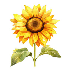 Sunflower, isolated on transparent background