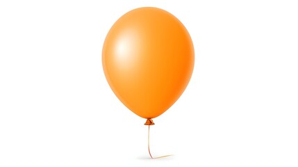 Light Orange Balloon on a white Background. Template with Copy Space 