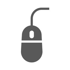 Mouse pc icon flat style in black color © Budypiasa