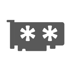 VGA Card icon flat style in black color