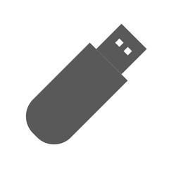USB flash drive icon flat style in black color